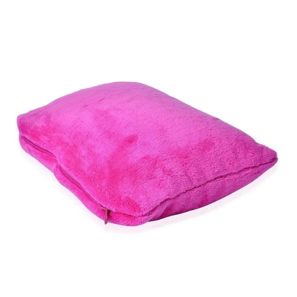 Travel Pillow with Eye Mask Set Pink